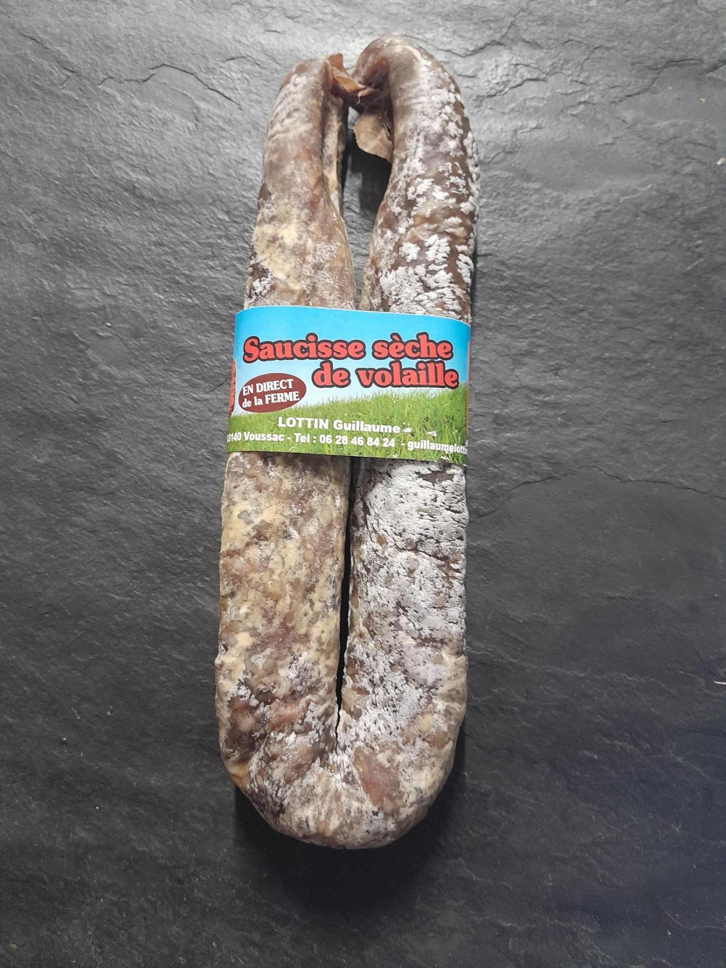 Saucisse sèche de volailles
