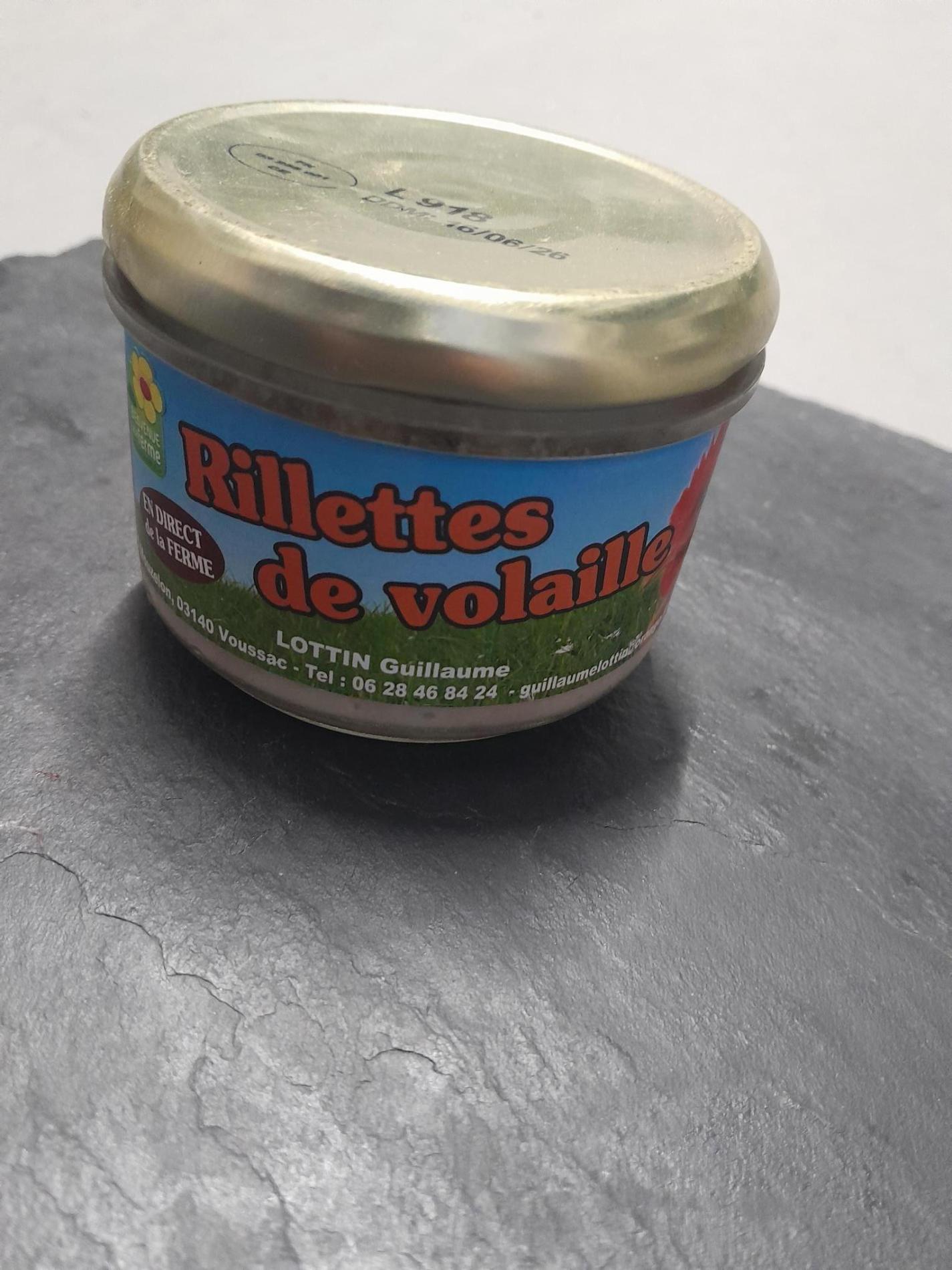 Rillette de volailles (pot 180 gr)